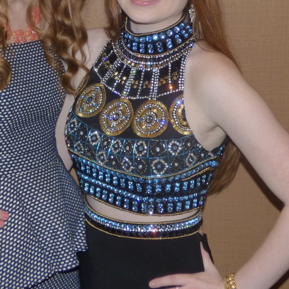 Sherri Hill black two-piece dress #11068 PRICE DRP - Picture 2 of 5